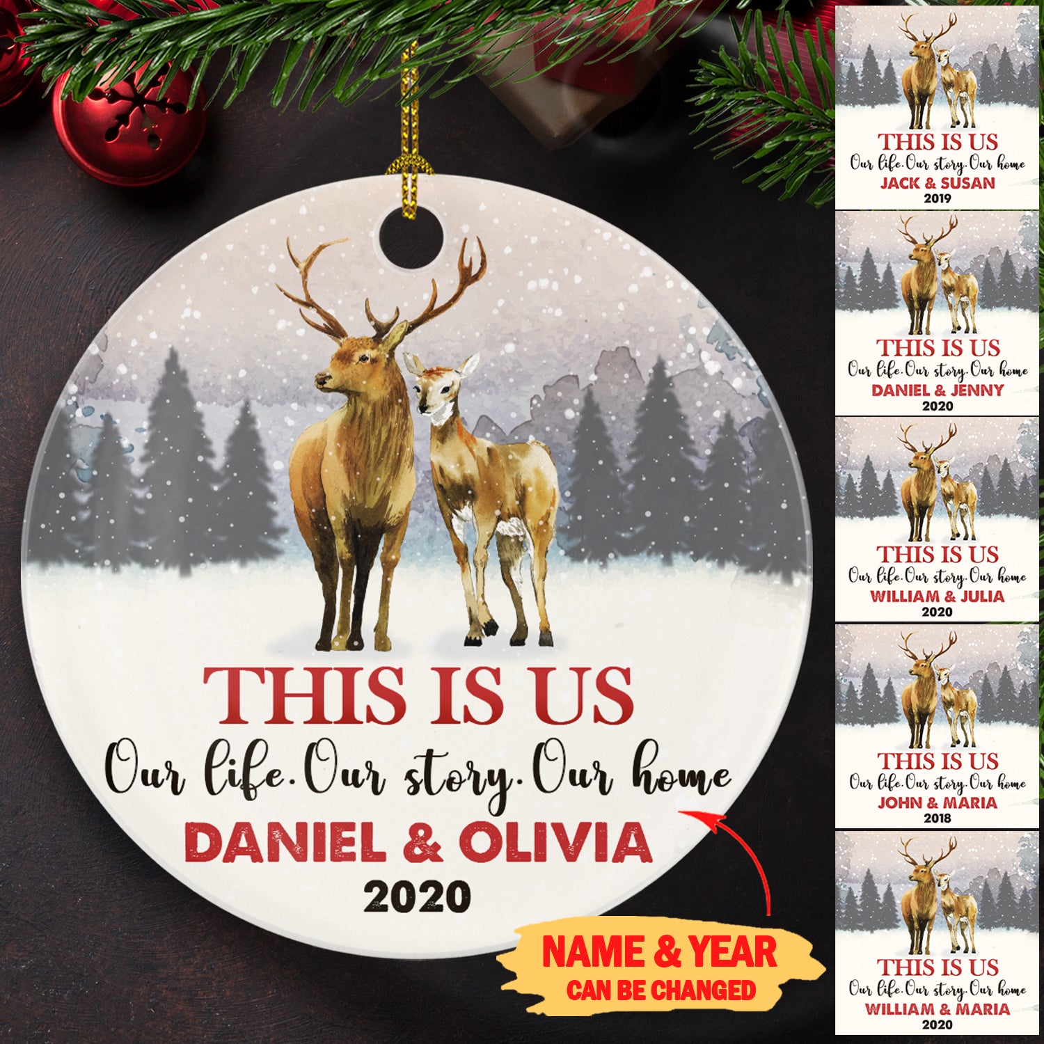 This Is Us – Personalized Ceramic Christmas Ornaments