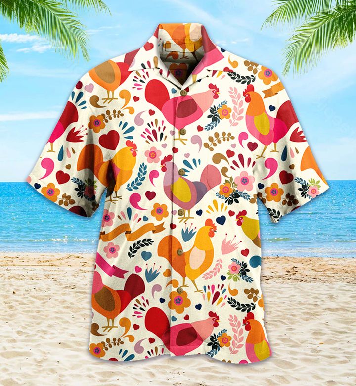 Adorable Chicken Colorful Hawaii Shirt Ha56909