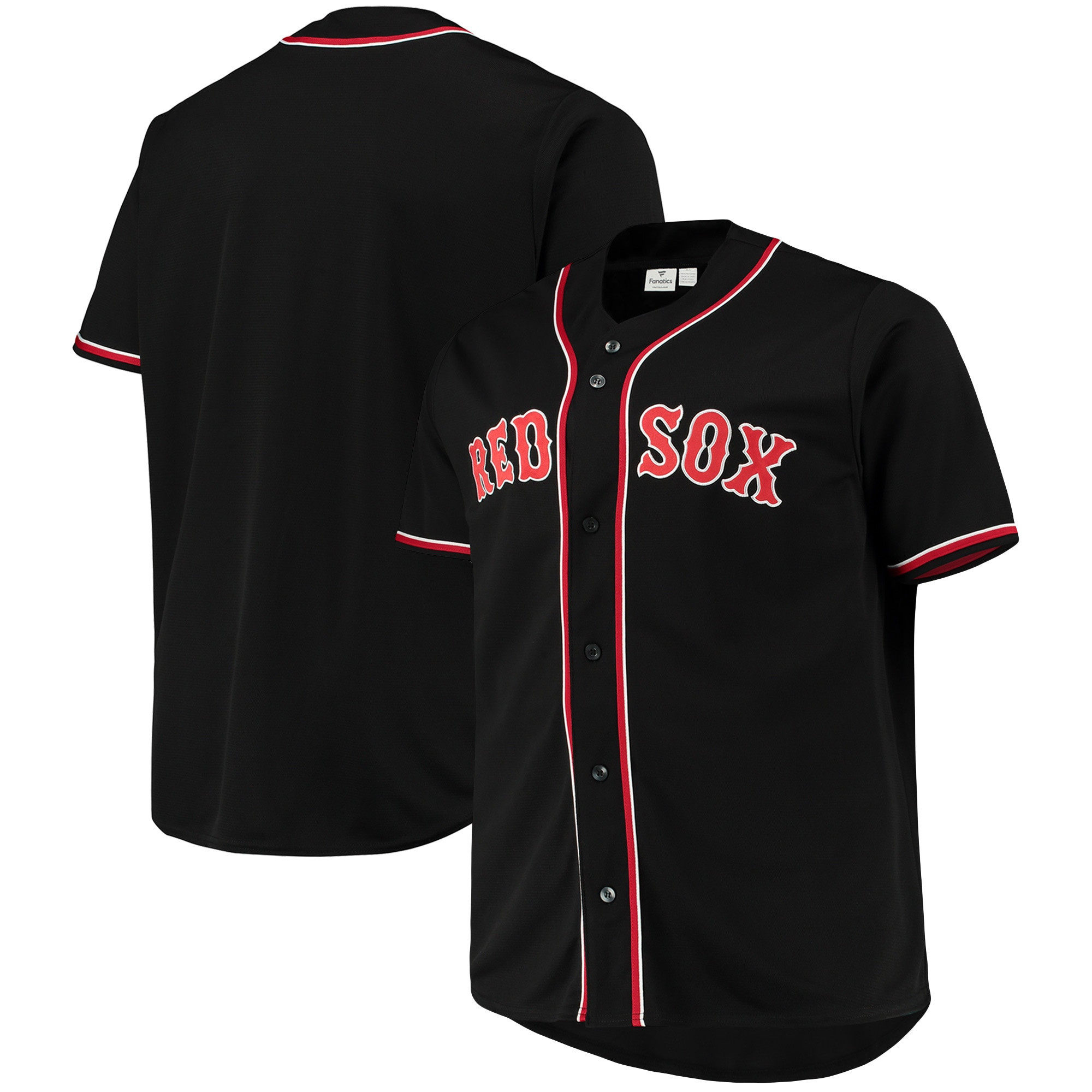 Boston Red Sox Big & Tall Pop Fashion Jersey – Black/red MLB