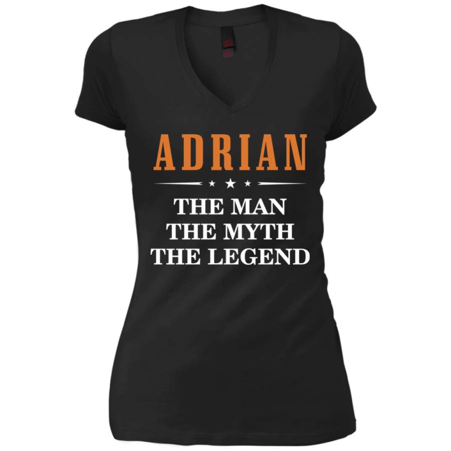 AGR Adrian the man the myth the legend Ladies V-Neck