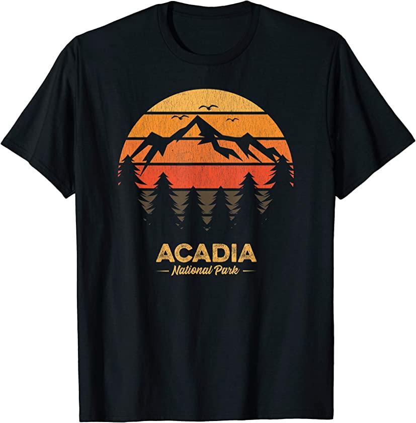 Acadia National Park Shirt Retro Vintage Souvenir Gift T-Shirt