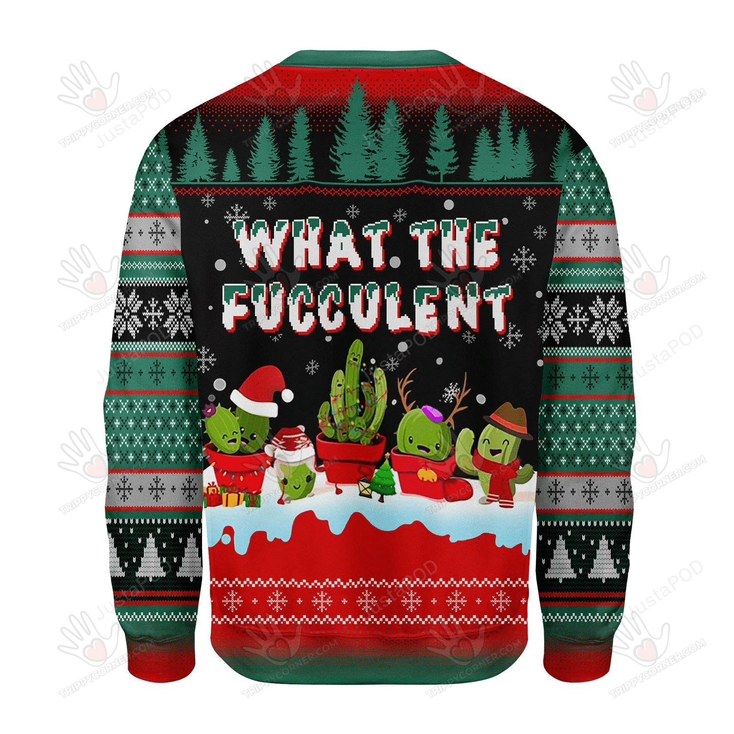 What The Fucculent Cactus Ugly Christmas Sweater, All Over Print… Ugly Sweater Christmas Gift