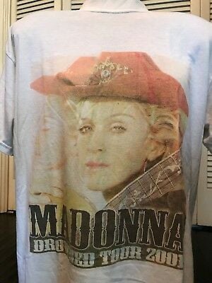 Vintage 2001 Madonna Drowned Tour Shirt   New Wave Pop 9457