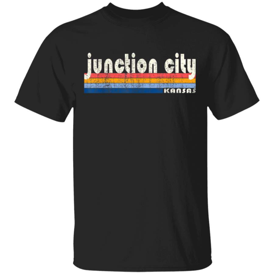 Vintage 70s 80s Style Junction City KS TShirt Kansas City Football T-Shirt