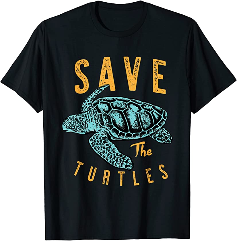 Vintage Skip A Straw Save A Turtle Let’s Save The Turtles T-Shirt