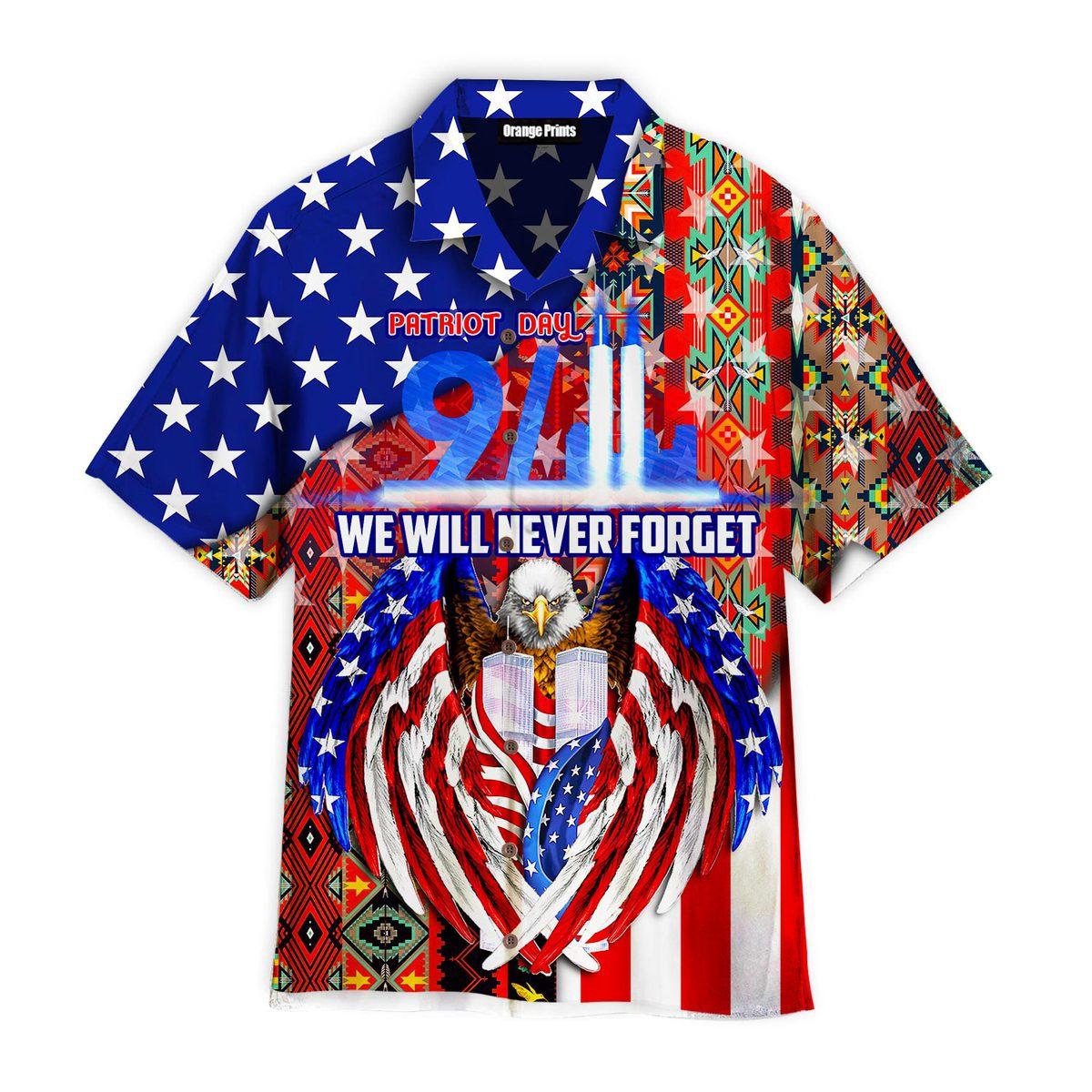 Eagle Patriot American Flag We Will Never Forget Aloha Hawaii Shirts For Men Women Ha51499