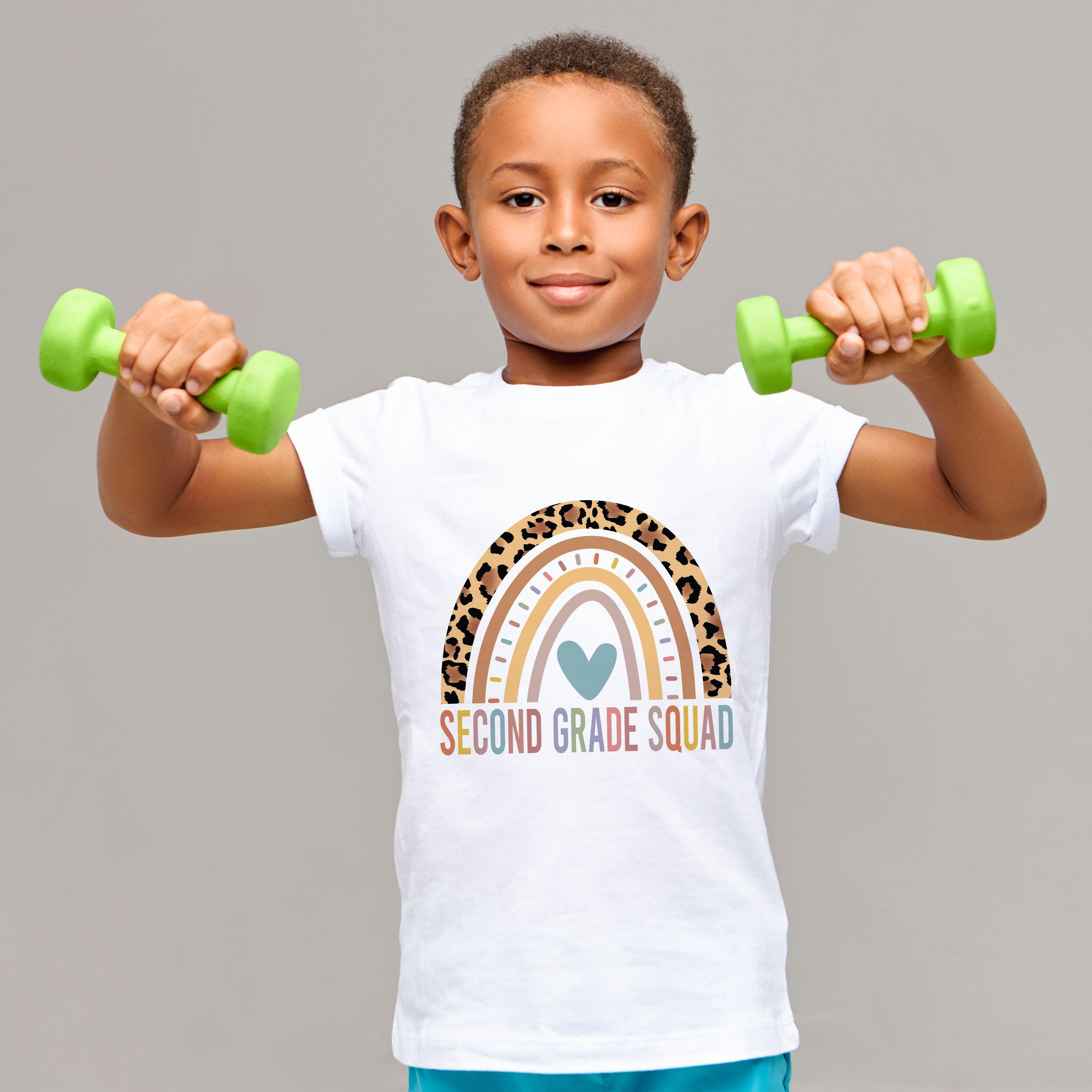 2Nd Grade Leopard Rainbow Pattern T-Shirt