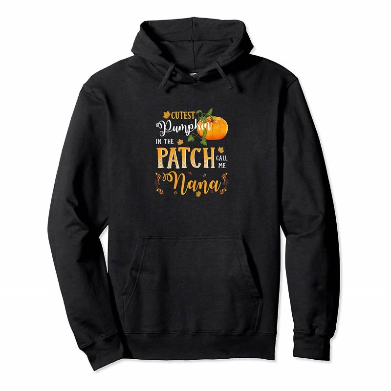 Womens Little cuttest pumpkin in the patch calls me nana Halloween Pullover Hoodie, T-Shirt, Sweatshirt