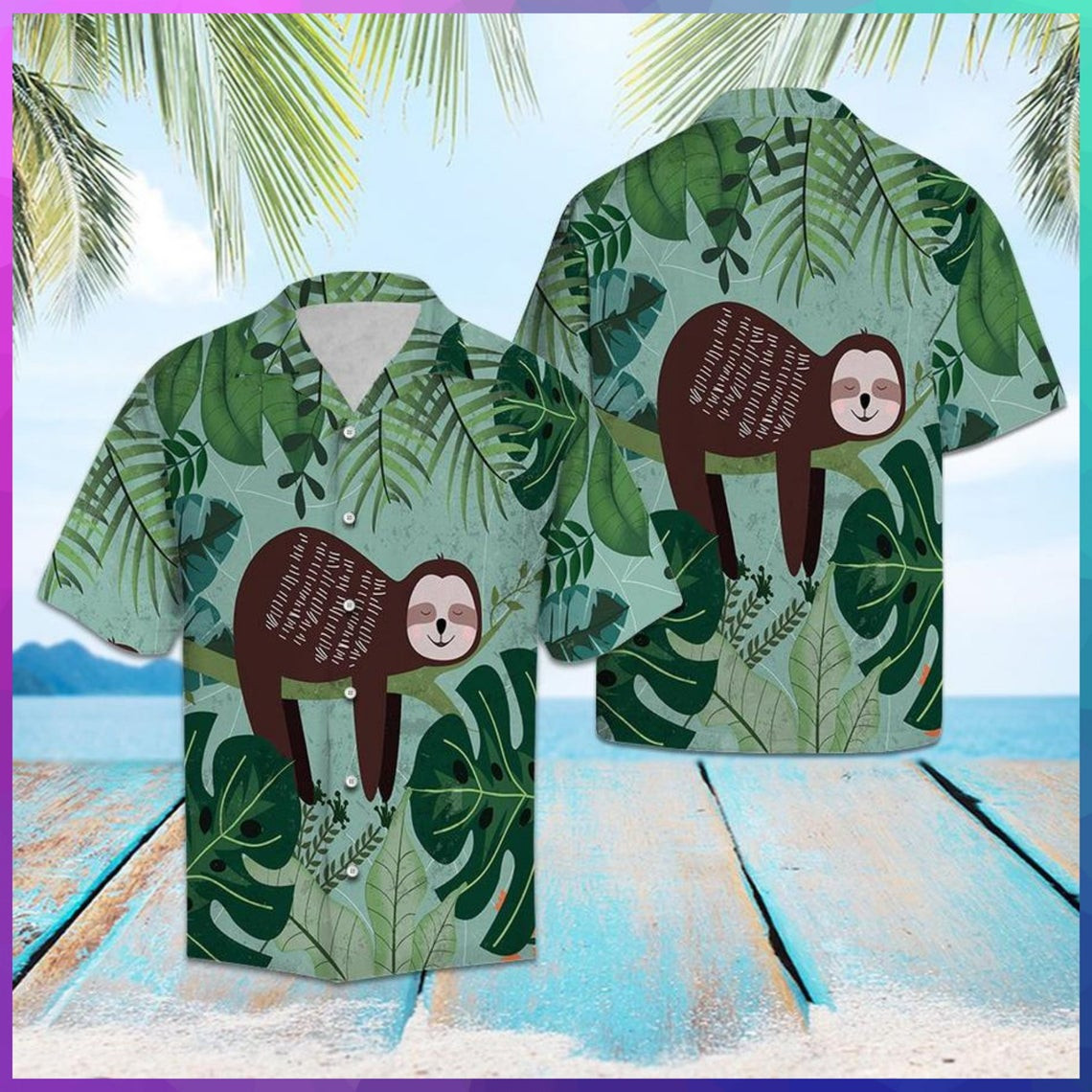 Sloth Jungle Hawaii Shirt Unisex Adult Ha108329