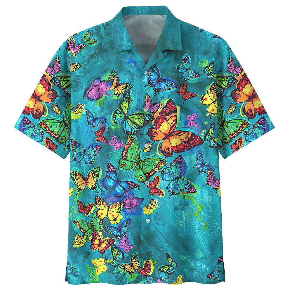 Butterfly Blue Awesome Design Unisex Hawaii Shirt For Men And Women Ha93588