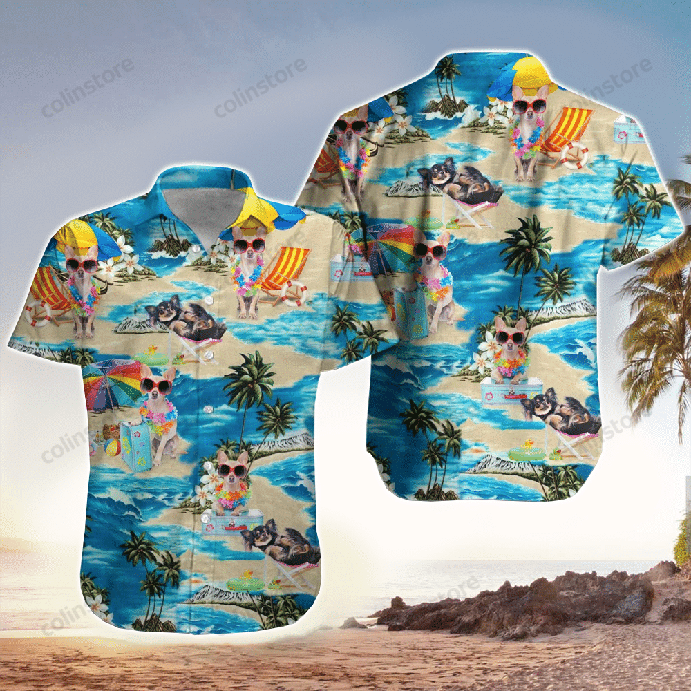 Chihuahua Hawaii Mens Hawaii Shirt For Dog Aloha Ha731