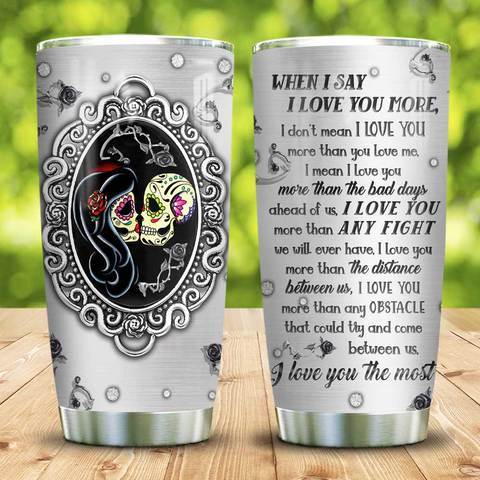 Metal Skull Couple Customize Personalized Kd2 Stainless Steel Tumbler, Personalized Tumblers, Tumbler Cups, Custom Tumblers