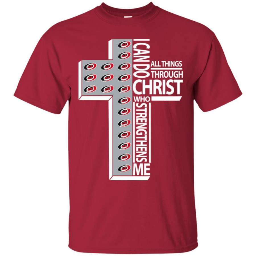 Gorgeous I Can Do All Things Through Christ Carolina Hurricanes T Shirts