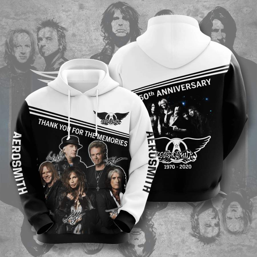 Aerosmith 1970 – 2020 50Th Anniversary Hoodie Unisex 3D All Over Print