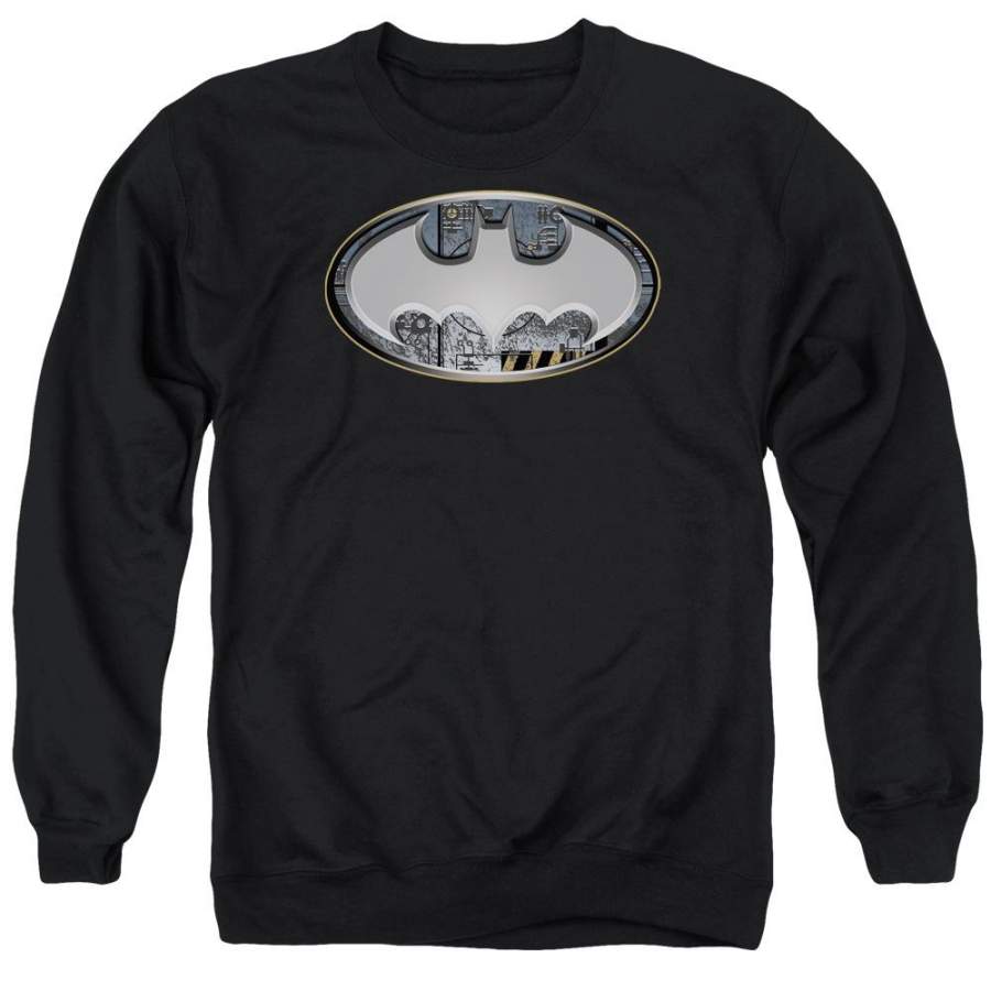 Batman – Steel Wall Shield Adult Crewneck Sweatshirt