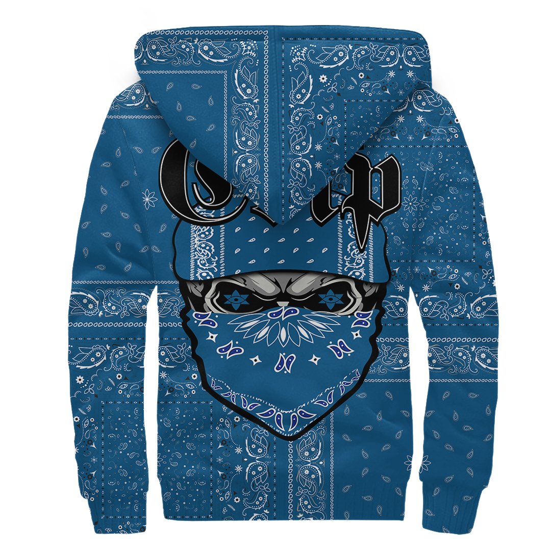 Crips Gang Sherpa Hoodie Special Skull A21 TattoosCafe