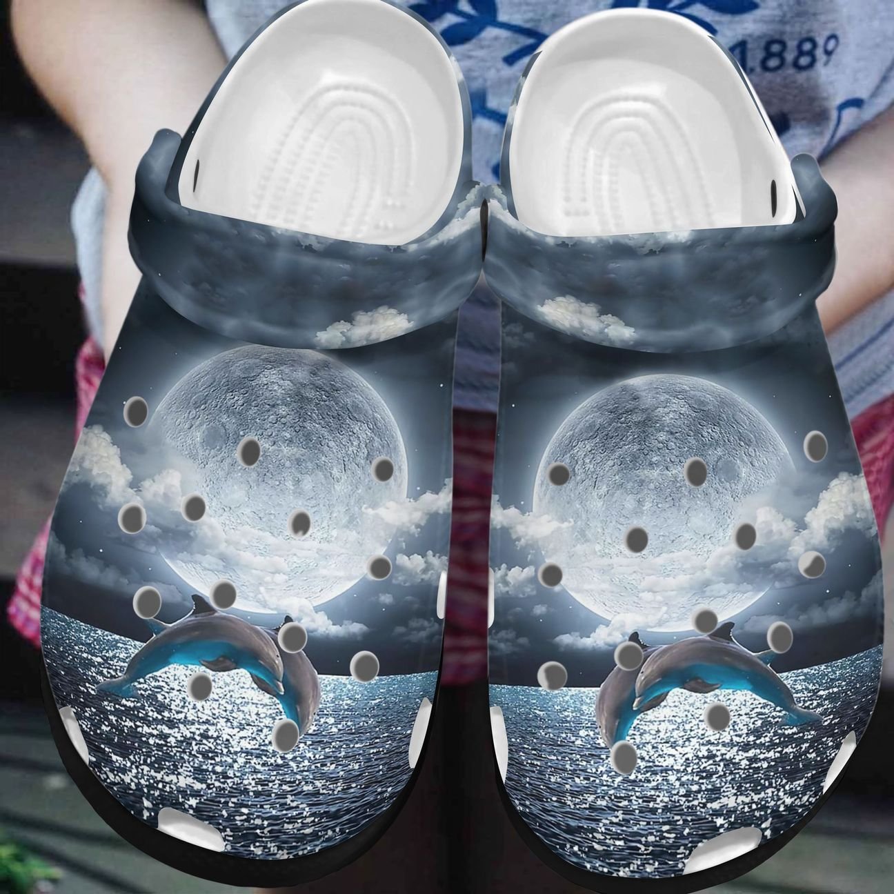 Dolphin Personalized Clog, Custom Name, Text, Color, Number Fashion Style For Women, Men, Kid, Print 3D Lovely Dolphins