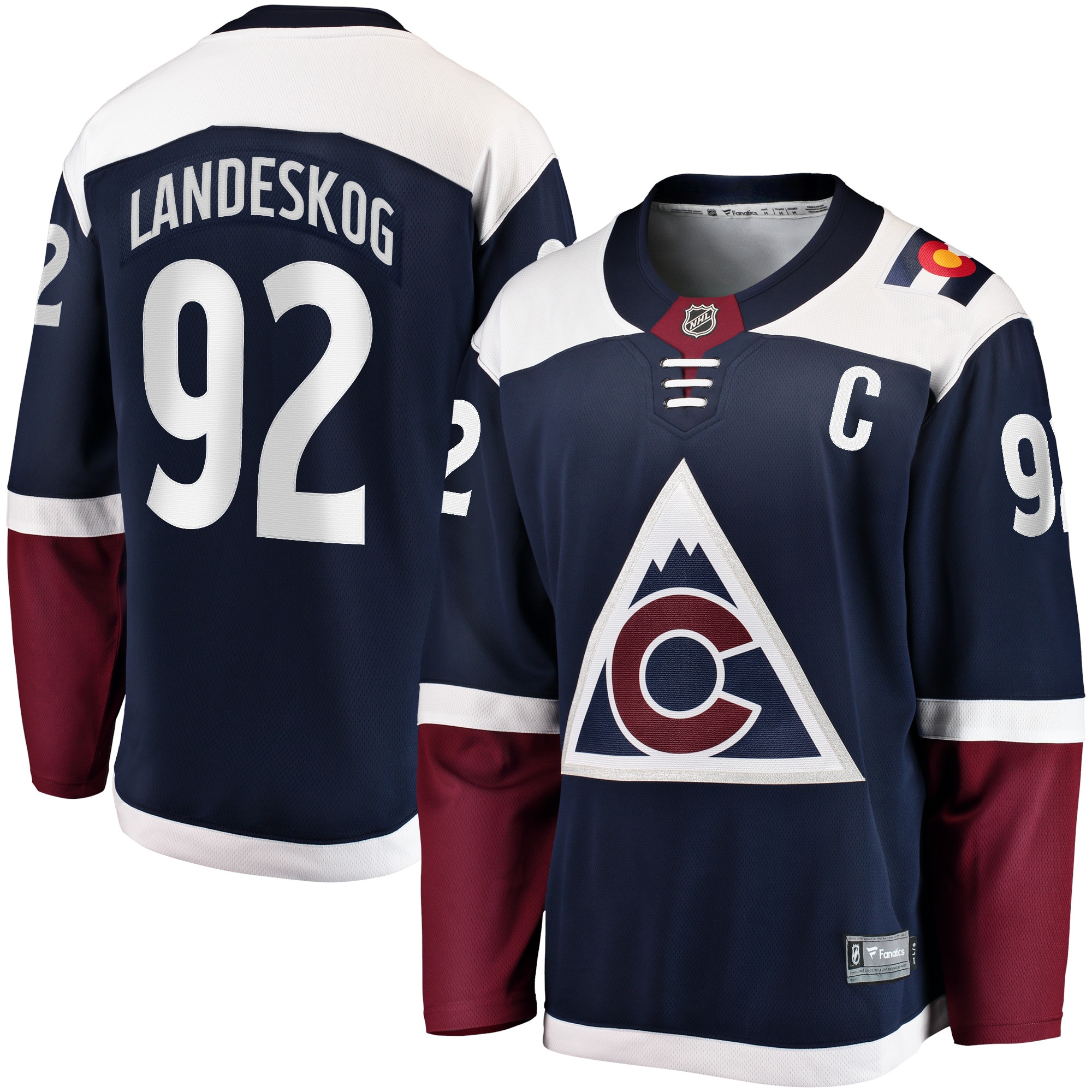 Gabriel Landeskog Colorado Avalanche Branded Premier Breakaway Player Jersey – Navy