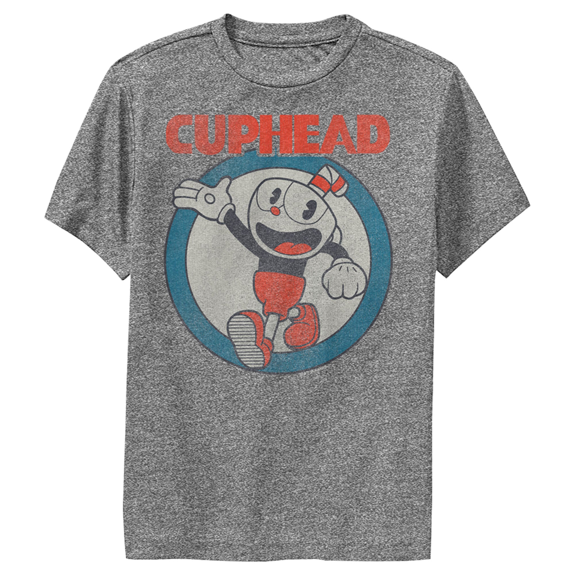 Boy’S Cuphead Smile And Wave Distressed Performance Tee