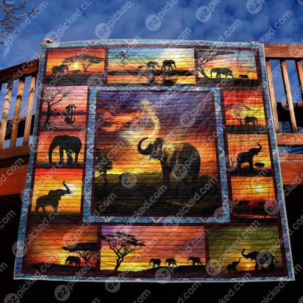 Sunset Elephant Quilt Blanket Ylh5 – Quilt