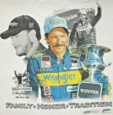 Vintage Nascar Dale Earnhardt Sr Jr 2010 Hall Of Fame 2 Sided T-shirt 2 X 5772