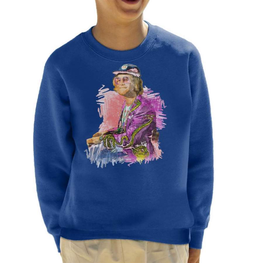 TV Times Flamboyant Elton John 1977 Kid’s Sweatshirt