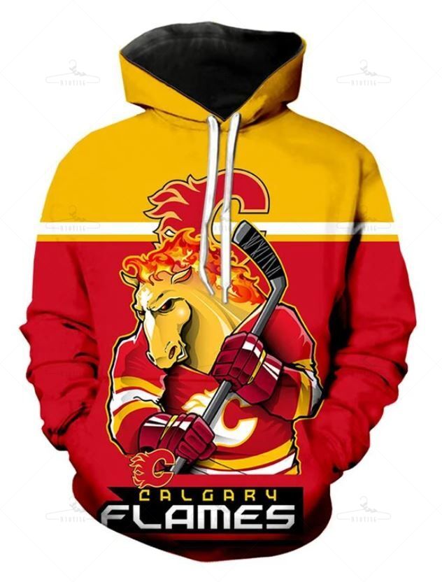 Calgary Flames Hoodie 3D Ultra-Cool Long Sleeve Gift S