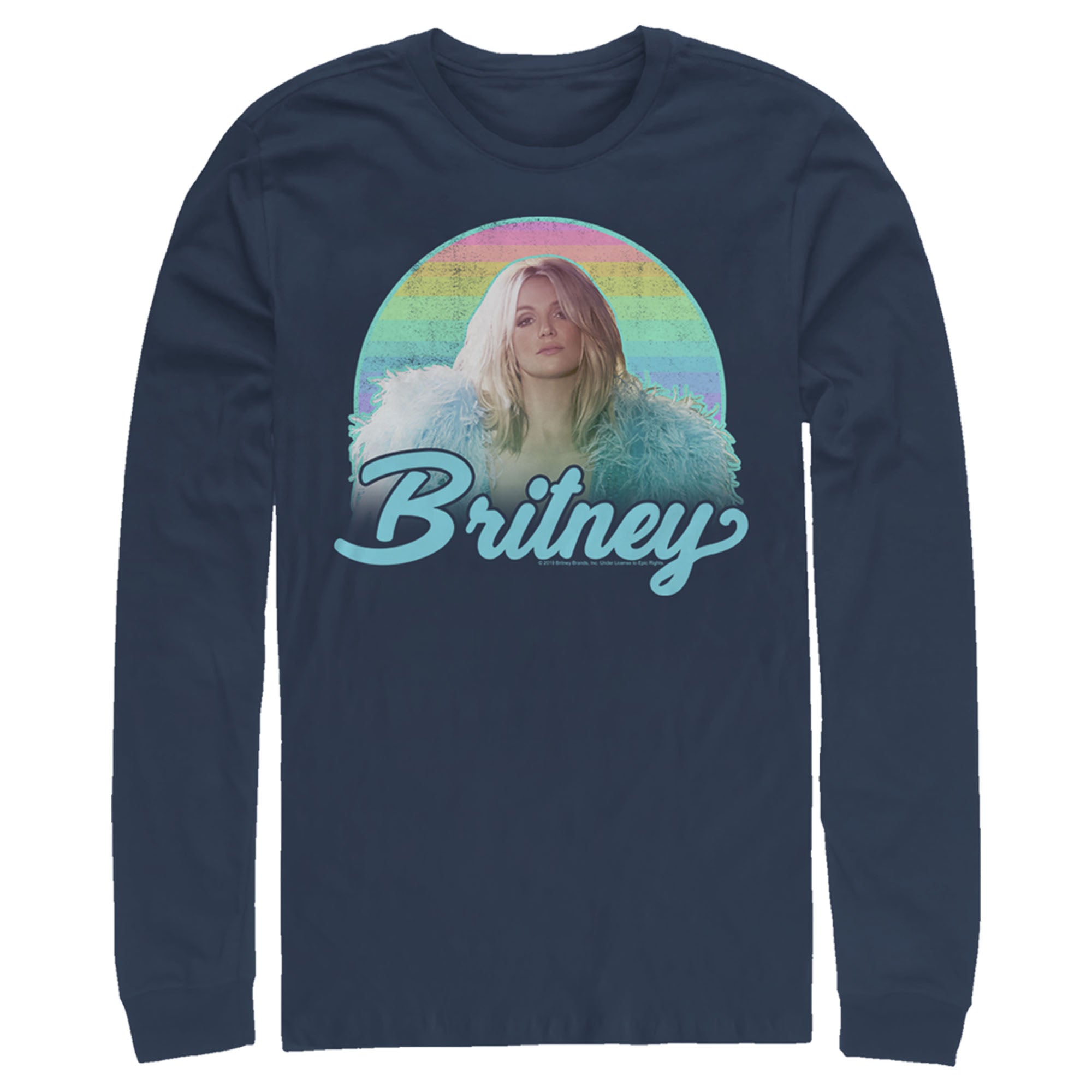 Britney Spears Men’S Rainbow Star  Long Sleeve Shirt