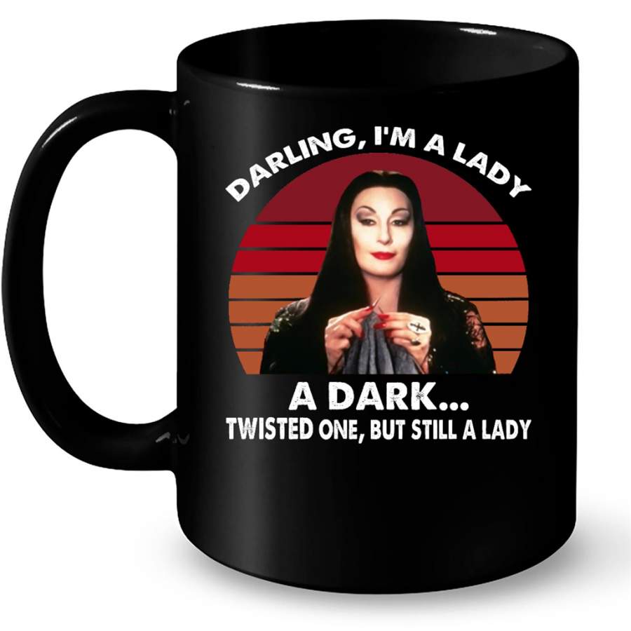 Darling I Am A Lady A Dark Twisted One But Still A Lady Classic Vintage Sunset – Full-Wrap Coffee Black Mug