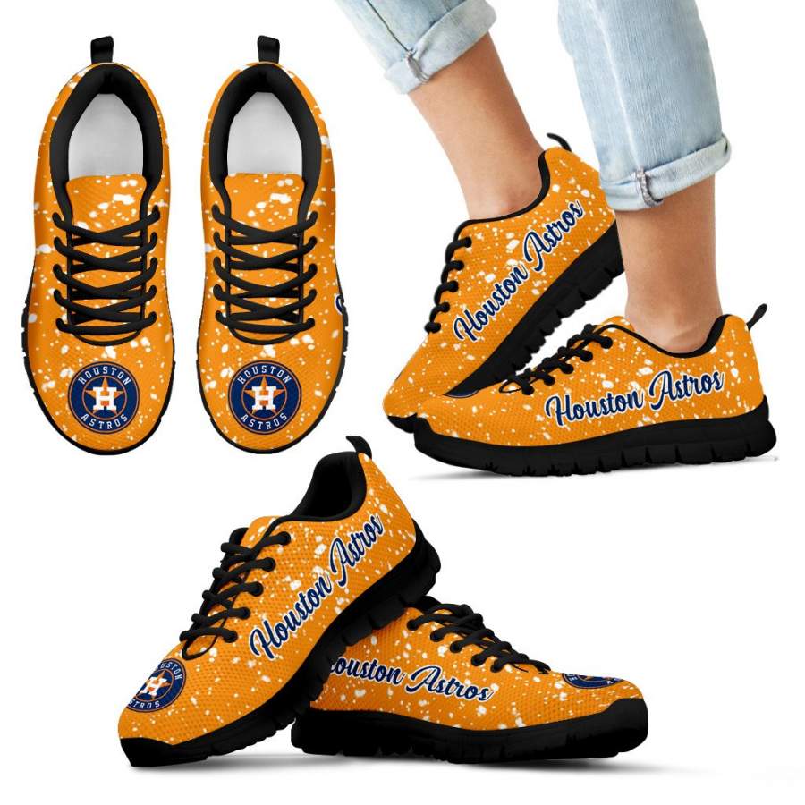 Christmas Snowing Incredible Pattern Houston Astros Sneakers