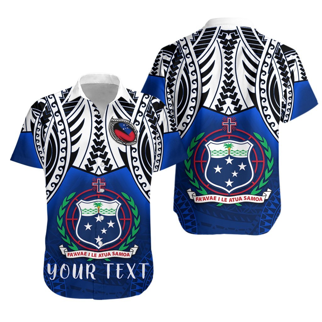 (Custom Personalised) Samoa Rugby Hawaiian Shirt Tribal Pattern