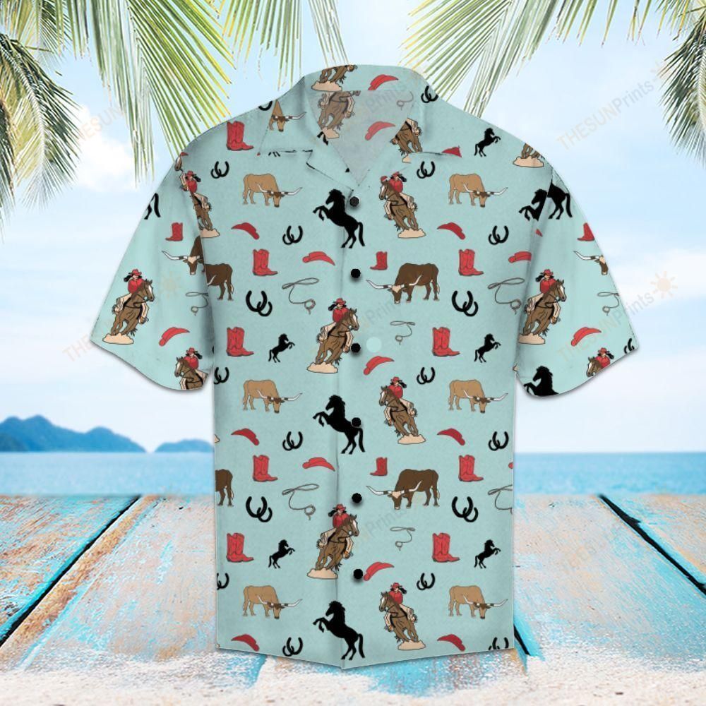 Horses And Cowgirls Hawaiian Shirt Ha81547