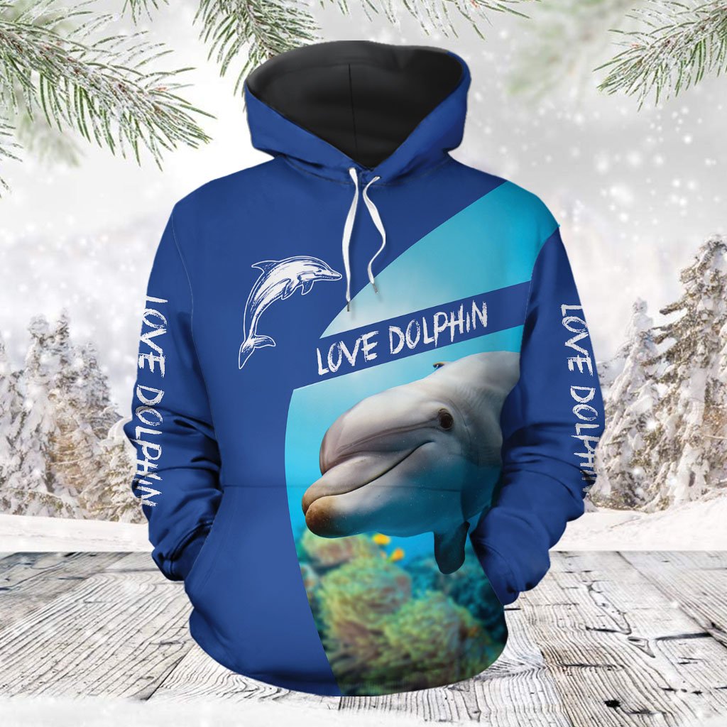 Love Dolphin TG51215 – All Over Print Unisex Hoodie unisex womens & mens, couples matching, friends, funny family hoodie gifts (plus size available)