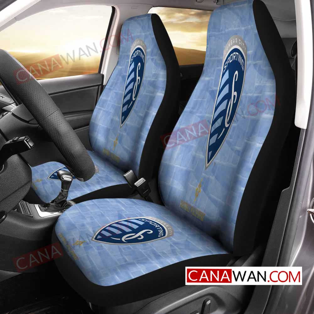 Sporting Kansas City Logo Art Style6 3D Customized Personalized Car Seat Cover