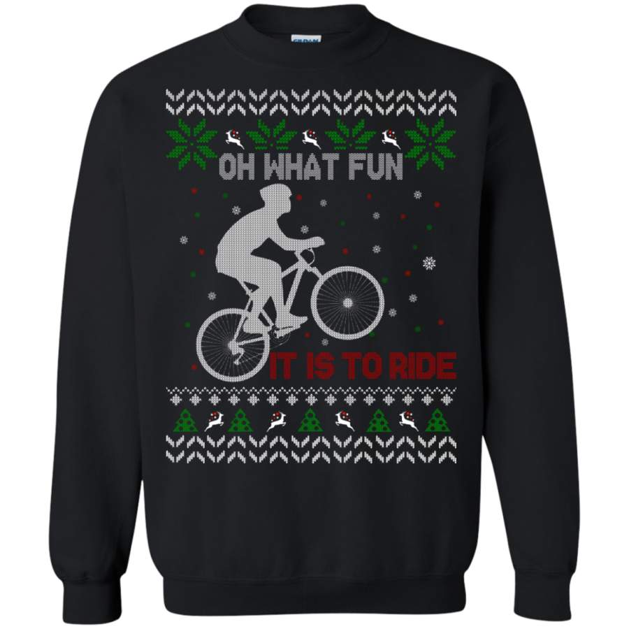 AGR Oh What Fun It Is To Ride Mountain Bike Sweatshirt