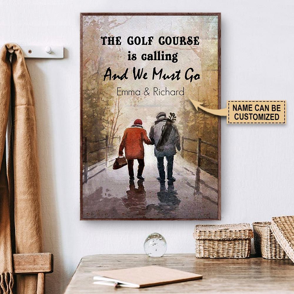 Aeticon Gifts Personalized Golf The Course Is Calling Canvas Mom Dad Gift Home Decor