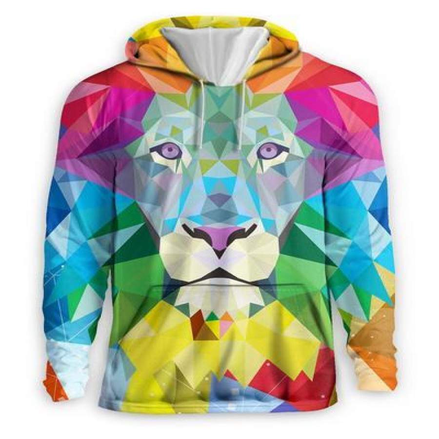 Low Poly Lion Hoodie - Hoodies