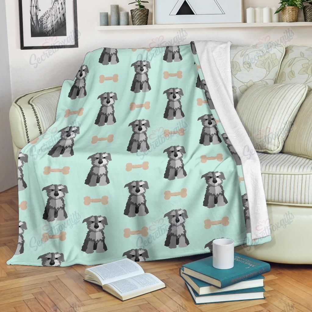 Schnauzer Dog Puppy Kc0409336Cl Fleece Blanket