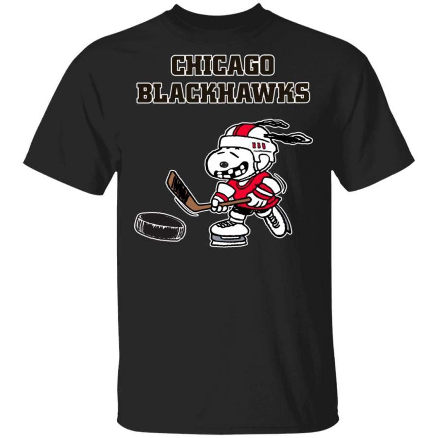 Chicago Blackhawks Snoopy Playing Hockey Shirt Fan Gift HA05