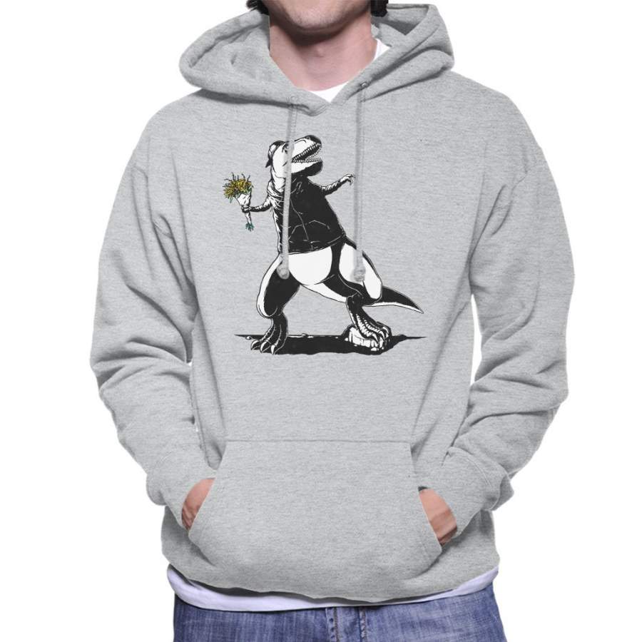 How Far Can You Throw Dinosaur Men’s Hooded Sweatshirt