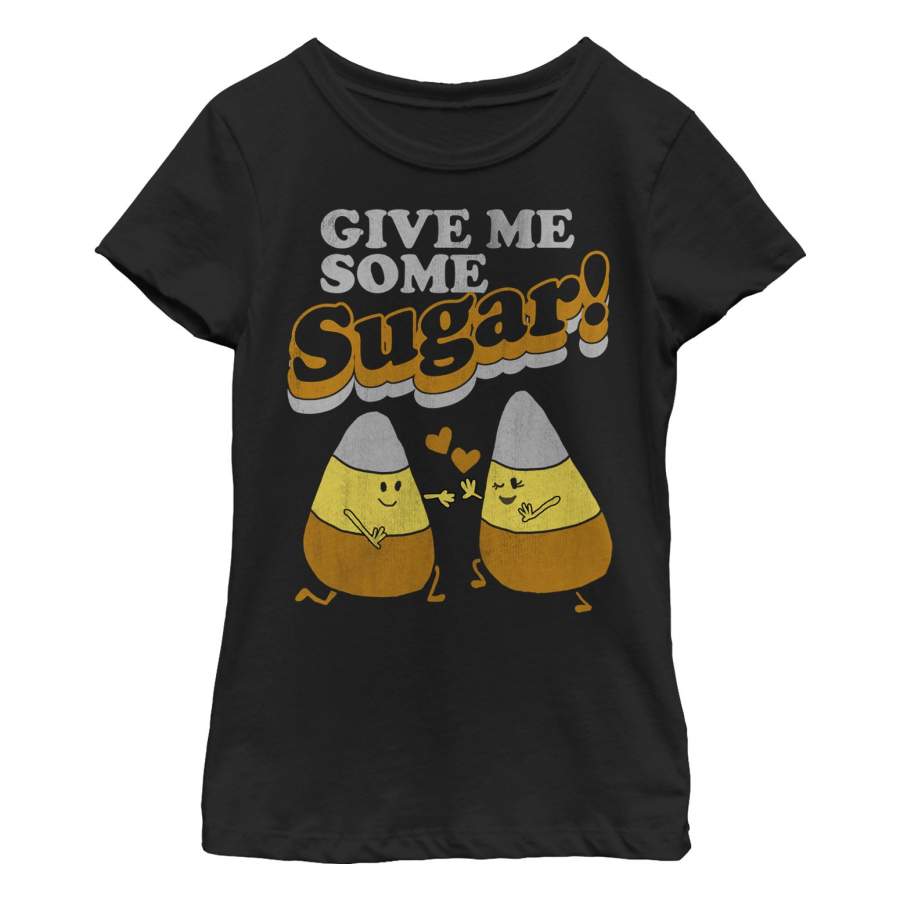 CHIN UP Girl’s Halloween Candy Corn Sugar  T Shirt