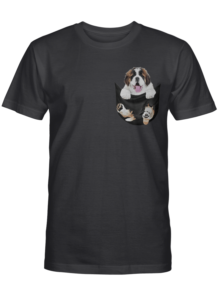 St.Bernard puppy in pocket – Saint Bernard Tshirt