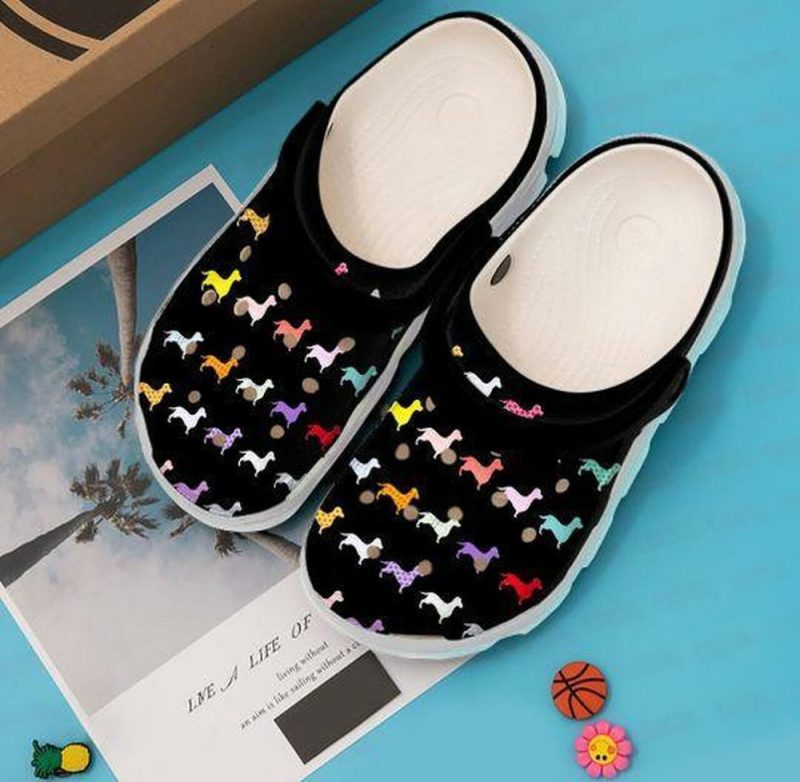 Colorful Dachshund 10 Gift For Lover Rubber clog Shoes Comfy Footwear