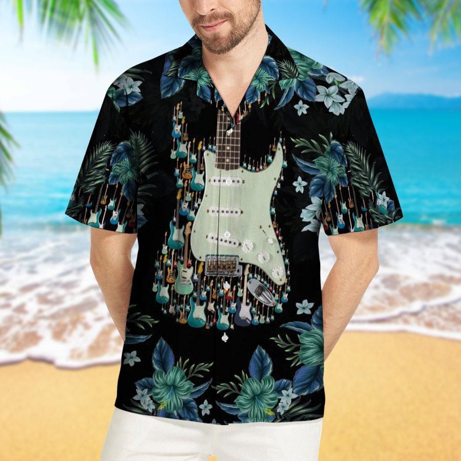 Electric Guitar Hawaiian Shirt Ha21311