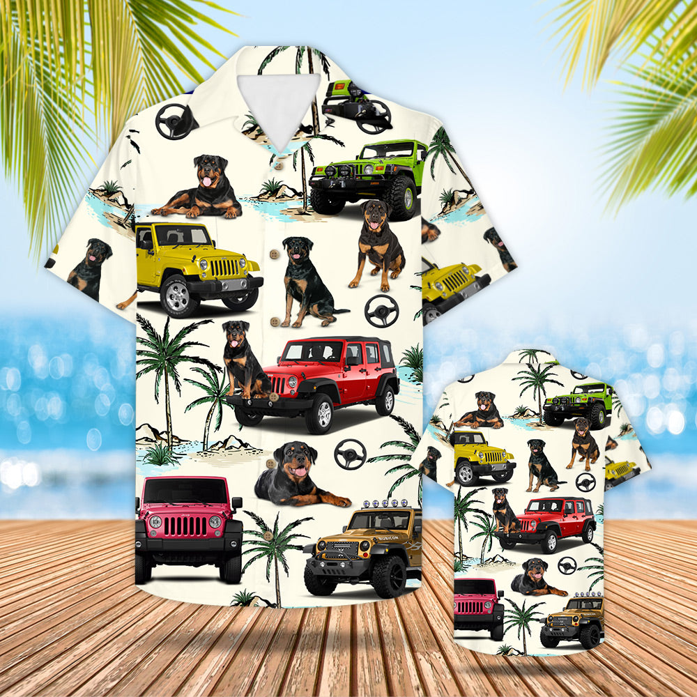 Jeep Rottweiler Hawaii Shirt Gift For Trips And Pattern Trna Ha32999