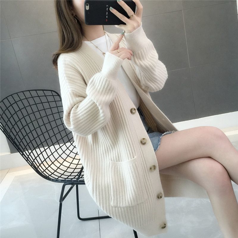 Sweaters Women Cardigans Single Breasted Pockets Solid Womens Elegant Daily Outwear Jumper Autumn Winter Knitted Aesthetic New alx