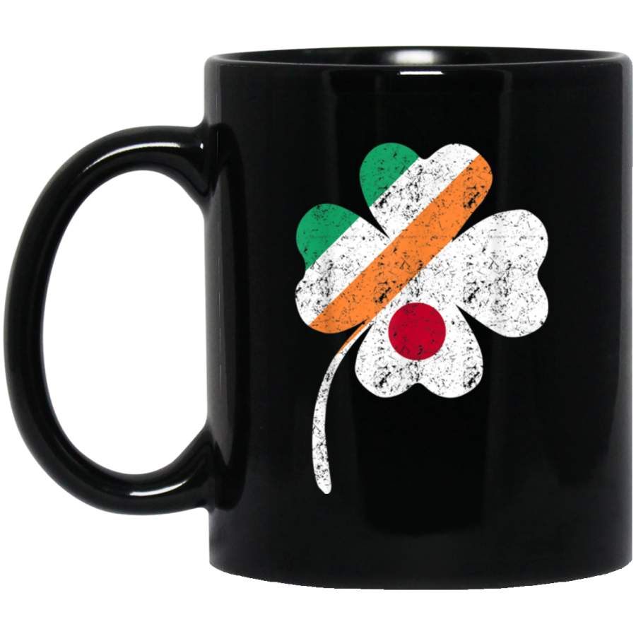 Japan Irish Flag Ireland Shamrock St Patricks Day Vintage Mug