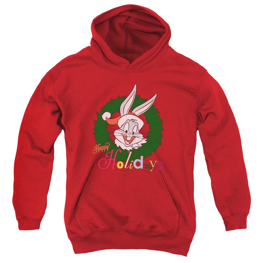 Looney Tunes Holiday Bunny Kids Youth Hoodie Red