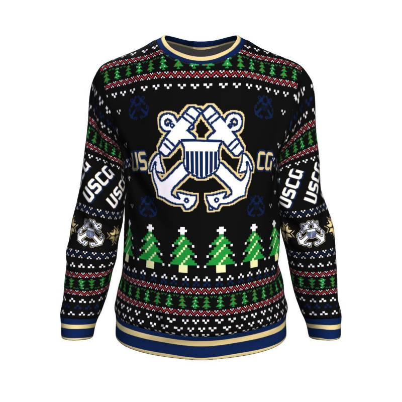 US Coast Guard Anchor Ugly Christmas Sweater