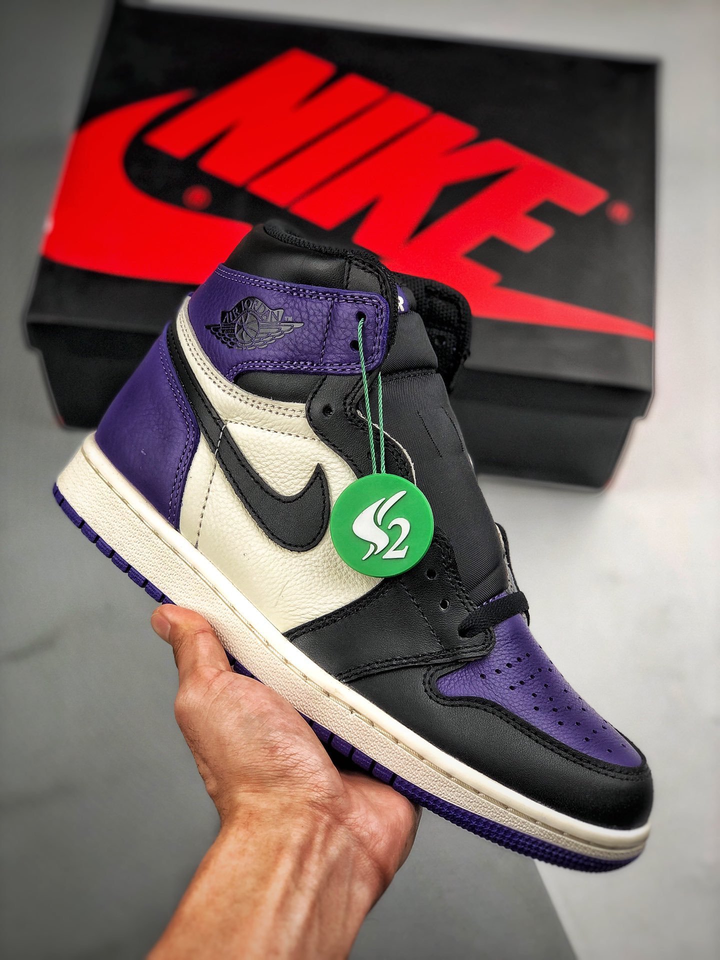 JD 1 Retro High Court PurpleSail-Black 555088-501 5341536